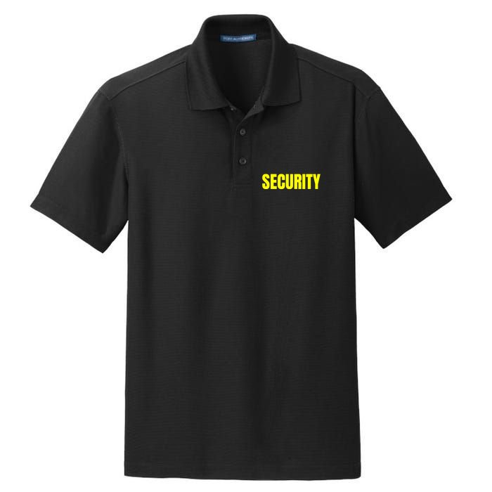 Security Front & Back Print Staff Event Uniform Bouncer Dry Zone Grid Polo