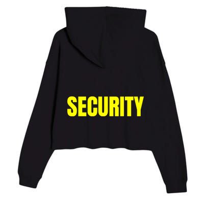 Security Front & Back Print Staff Event Uniform Bouncer Crop Fleece Hoodie