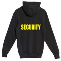 Security Front & Back Print Staff Event Uniform Bouncer Premium Pullover Hoodie