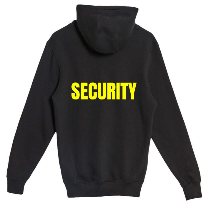 Security Front & Back Print Staff Event Uniform Bouncer Premium Pullover Hoodie