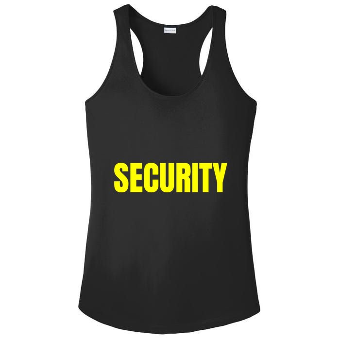 Security Front & Back Print Staff Event Uniform Bouncer Ladies PosiCharge Competitor Racerback Tank