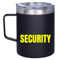 Security Front & Back Print Staff Event Uniform Bouncer 12oz Stainless Steel Coffee Mug