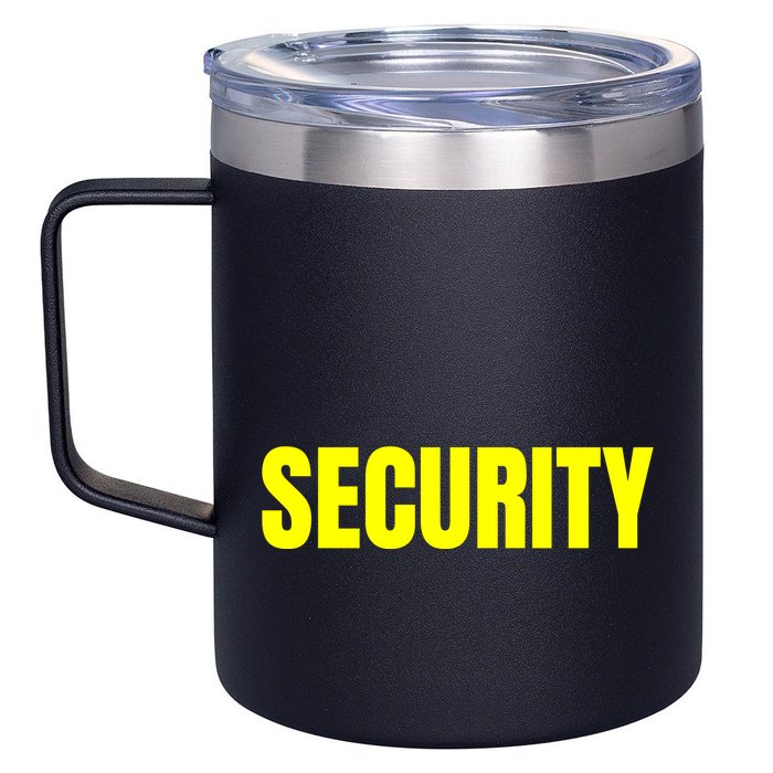Security Front & Back Print Staff Event Uniform Bouncer 12oz Stainless Steel Coffee Mug