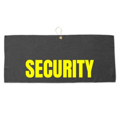 Security Front & Back Print Staff Event Uniform Bouncer Large Microfiber Waffle Golf Towel