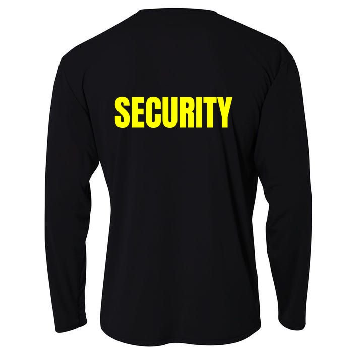 Security Front & Back Print Staff Event Uniform Bouncer Cooling Performance Long Sleeve Crew