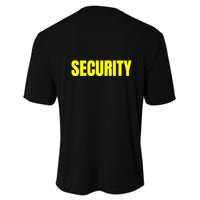 Security Front & Back Print Staff Event Uniform Bouncer Youth Performance Sprint T-Shirt