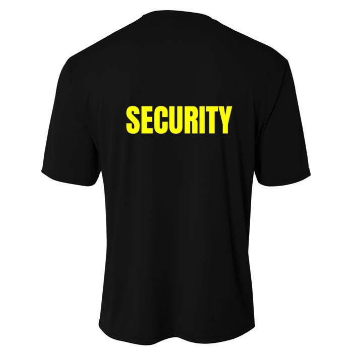 Security Front & Back Print Staff Event Uniform Bouncer Youth Performance Sprint T-Shirt