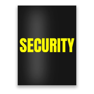 Security Front & Back Print Staff Event Uniform Bouncer Poster