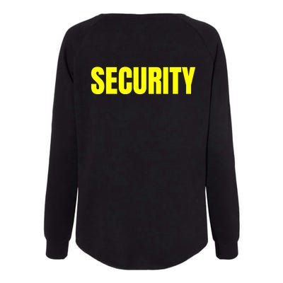 Security Front & Back Print Staff Event Uniform Bouncer Womens California Wash Sweatshirt