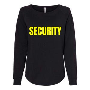 Security Front & Back Print Staff Event Uniform Bouncer Womens California Wash Sweatshirt