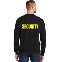 Security Front & Back Print Staff Event Uniform Bouncer Tall Sweatshirt
