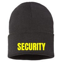 Security Front & Back Print Staff Event Uniform Bouncer Sustainable Knit Beanie