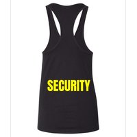 Security Front & Back Print Staff Event Uniform Bouncer Womens Tank Top