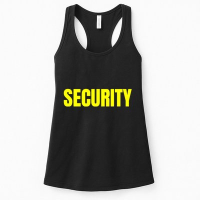 Security Front & Back Print Staff Event Uniform Bouncer Womens Tank Top