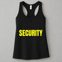 Security Front & Back Print Staff Event Uniform Bouncer Womens Tank Top