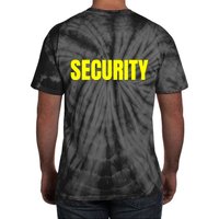 Security Front & Back Print Staff Event Uniform Bouncer Tie-Dye T-Shirt