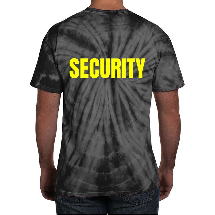 Security Front & Back Print Staff Event Uniform Bouncer Tie-Dye T-Shirt
