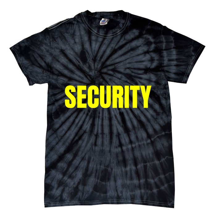 Security Front & Back Print Staff Event Uniform Bouncer Tie-Dye T-Shirt