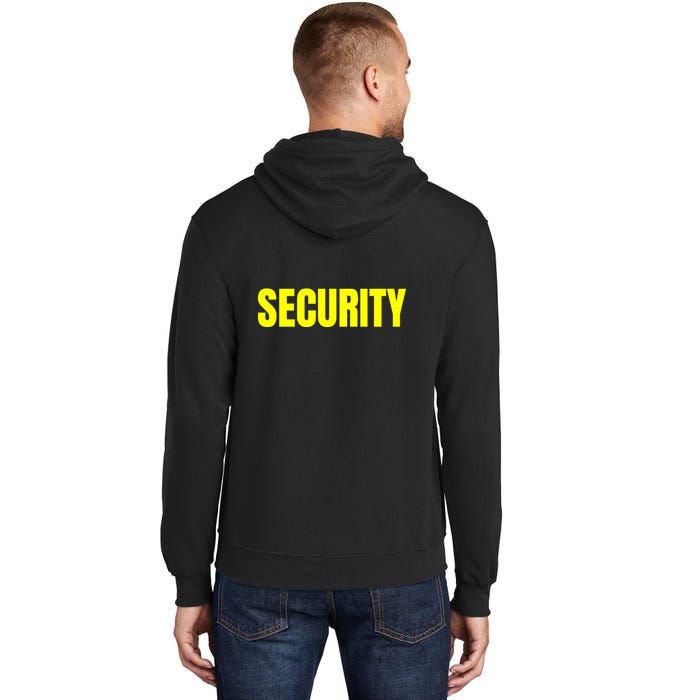 Security Front & Back Print Staff Event Uniform Bouncer Tall Hoodie