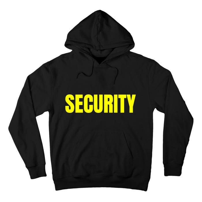 Security Front & Back Print Staff Event Uniform Bouncer Tall Hoodie