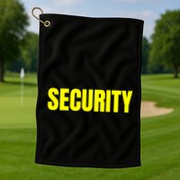 Security Front & Back Print Staff Event Uniform Bouncer Golf Towel