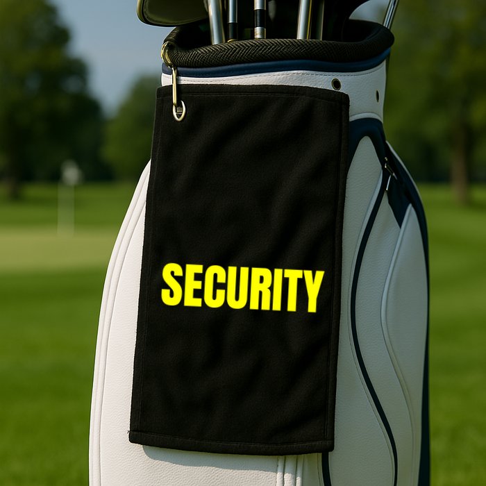 Security Front & Back Print Staff Event Uniform Bouncer Golf Towel