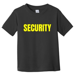 Security Front & Back Print Staff Event Uniform Bouncer Toddler T-Shirt