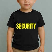 Security Front & Back Print Staff Event Uniform Bouncer Toddler T-Shirt
