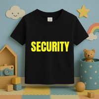 Security Front & Back Print Staff Event Uniform Bouncer Toddler T-Shirt