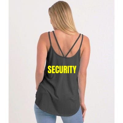 Security Front & Back Print Staff Event Uniform Bouncer Women's Strappy Tank