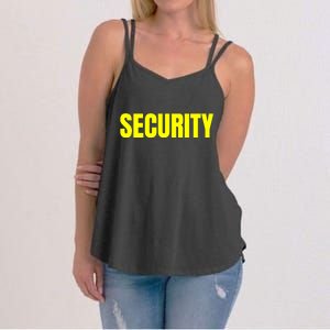 Security Front & Back Print Staff Event Uniform Bouncer Women's Strappy Tank