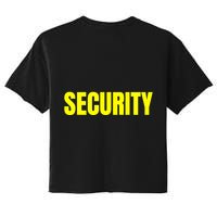Security Front & Back Print Staff Event Uniform Bouncer Crop Top