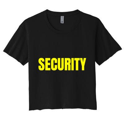 Security Front & Back Print Staff Event Uniform Bouncer Crop Top