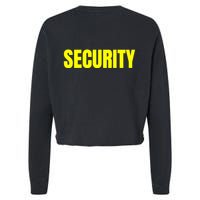 Security Front & Back Print Staff Event Uniform Bouncer Cropped Pullover Crew