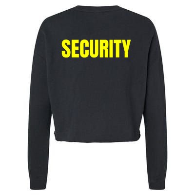 Security Front & Back Print Staff Event Uniform Bouncer Cropped Pullover Crew