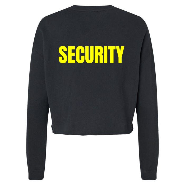 Security Front & Back Print Staff Event Uniform Bouncer Cropped Pullover Crew