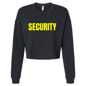 Security Front & Back Print Staff Event Uniform Bouncer Cropped Pullover Crew