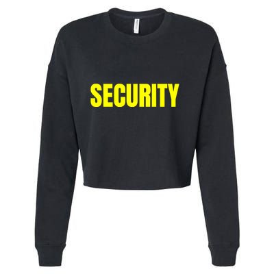Security Front & Back Print Staff Event Uniform Bouncer Cropped Pullover Crew