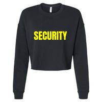 Security Front & Back Print Staff Event Uniform Bouncer Cropped Pullover Crew