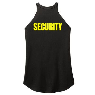 Security Front & Back Print Staff Event Uniform Bouncer Women's Perfect Tri Rocker Tank