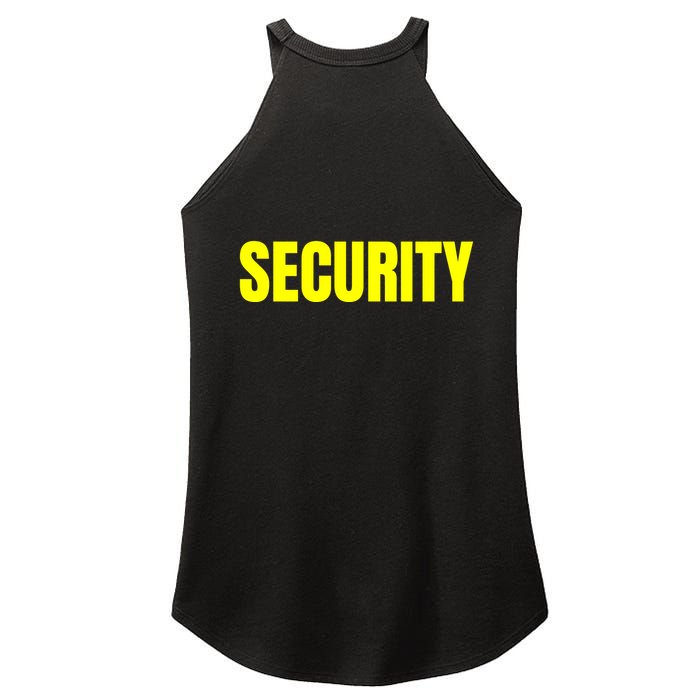 Security Front & Back Print Staff Event Uniform Bouncer Women's Perfect Tri Rocker Tank