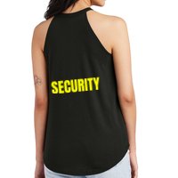 Security Front & Back Print Staff Event Uniform Bouncer Women's Perfect Tri Rocker Tank