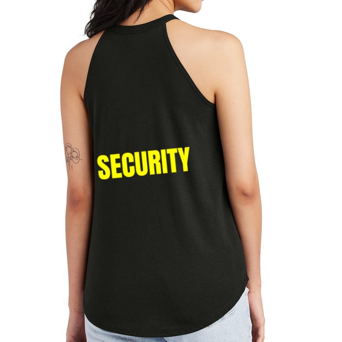 Security Front & Back Print Staff Event Uniform Bouncer Women's Perfect Tri Rocker Tank