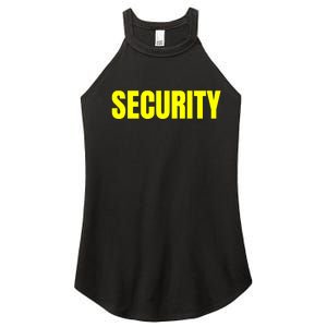 Security Front & Back Print Staff Event Uniform Bouncer Women's Perfect Tri Rocker Tank