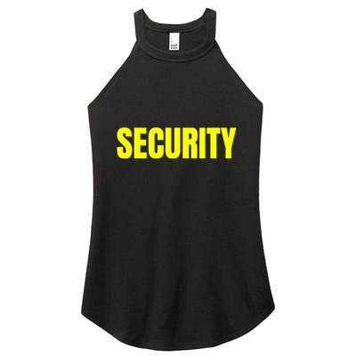 Security Front & Back Print Staff Event Uniform Bouncer Women's Perfect Tri Rocker Tank