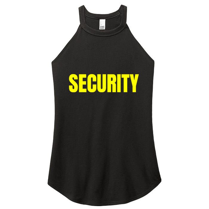 Security Front & Back Print Staff Event Uniform Bouncer Women's Perfect Tri Rocker Tank
