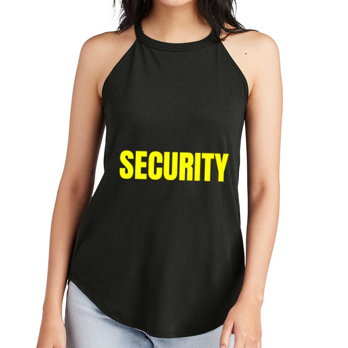 Security Front & Back Print Staff Event Uniform Bouncer Women's Perfect Tri Rocker Tank