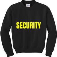 Security Front & Back Print Staff Event Uniform Bouncer Kids Sweatshirt