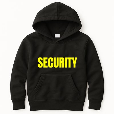 Security Front & Back Print Staff Event Uniform Bouncer Kids Hoodie