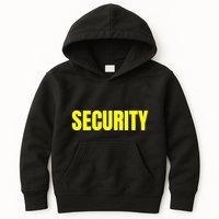 Security Front & Back Print Staff Event Uniform Bouncer Kids Hoodie